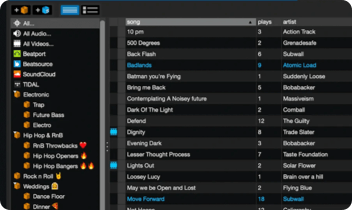 Crates named with emojis in My DJ Cloud